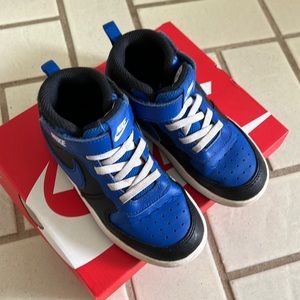 10C nike court borough mid 2 in royal blue and black